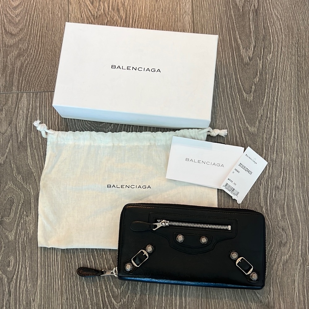 Balenciaga Black Leather Wallet